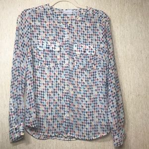 LIZ CLAIBORNE Petite Sheer Blouse, size Pe…